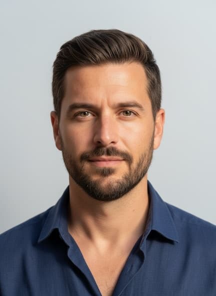 Male Passport & ID AI headshot example