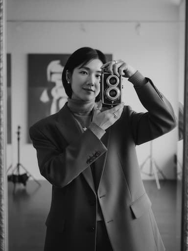 Mirror Selfie AI portrait style